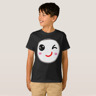 Camiseta Cara piscando, sorriso Piscar os olhos