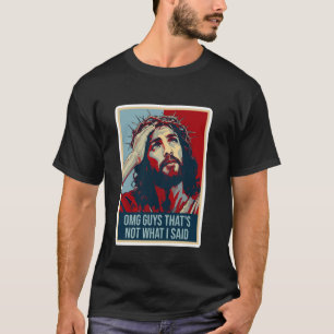 Camiseta Cara Retro Omg Isso Não É O Que Eu Disse Engraçado