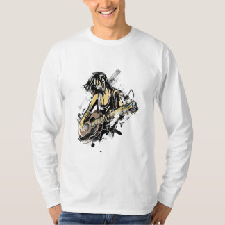 Camiseta Cara Rockstar Tocando Violão