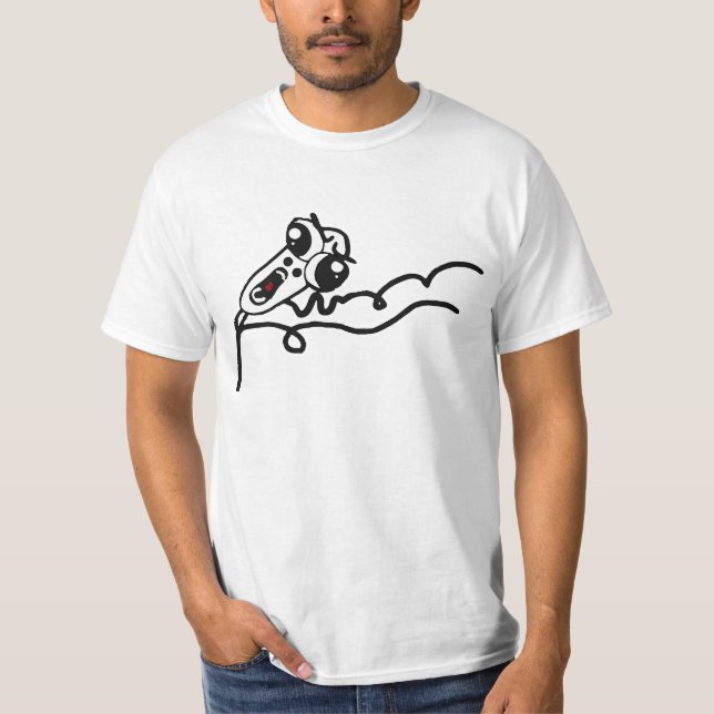 Camiseta Cara Scared FUNCIONAMENTO Meme cómico da raiva de (Frente)