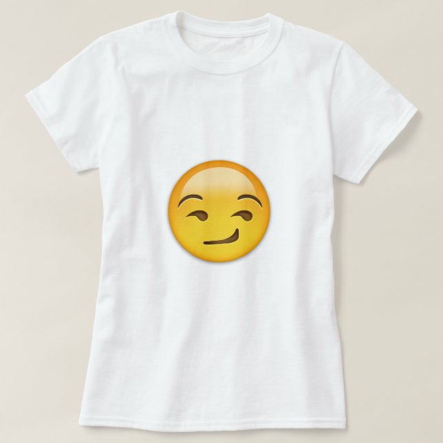 Camiseta Cara Smirking Emoji (Frente do Design)