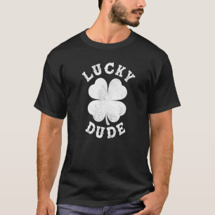 Camiseta Cara Sortudo Trevo de Quatro Folhas Dia de São Pat