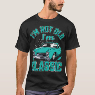 Camiseta Cara Velho Humor Cara Dizia Gráfico de Carro Cláss