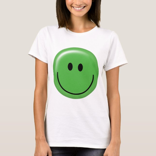 Camiseta Cara verde feliz (Frente)