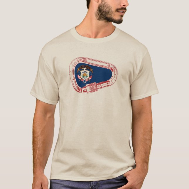 Camiseta Carabineiro de subida da bandeira de Utah (Frente)