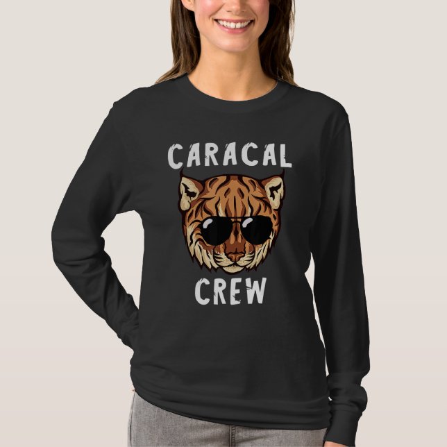 Camiseta Caracal Cat Crew Team Mete Caracal Lynx Wild Cat (Frente)