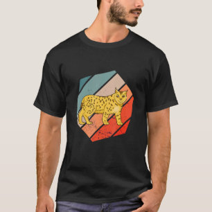 Camiseta Caracal Cat Hexa Vintage Retro Caracal Lynx Hexag
