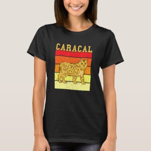 Camiseta Caracal Cat Retro Vintage Animal Selvagem Cat Lynx