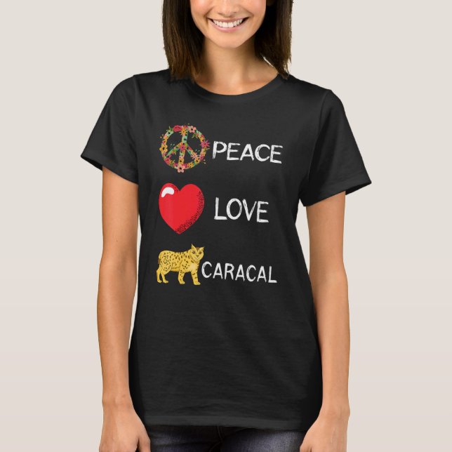 Camiseta Caracal do Amor Sintado de Casaco Castanho (Frente)
