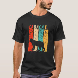 Camiseta Caracal Sunset Lynx Wild Retro Vintage Cat Caracal