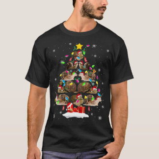 Camiseta Caracóis Árvore de Natal Papais noeis Engraçados