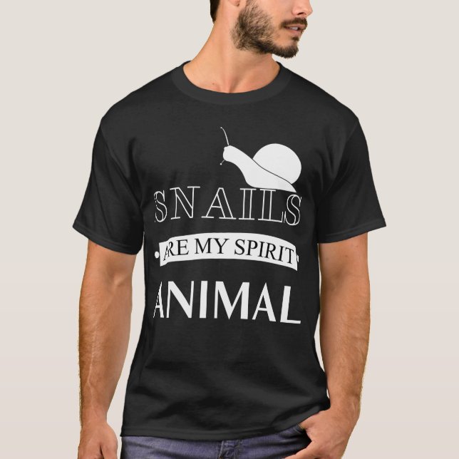 Camiseta Caracóis São O Meu Espírito Animal, Gato De Escarg (Frente)