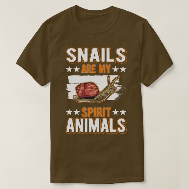 Camiseta Caracóis São Os Meus Animais Espirituosos E Caracó (Frente do Design)