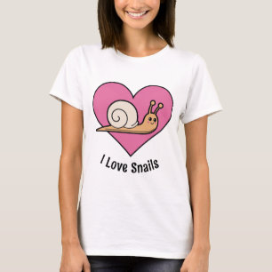 Camiseta caracol amante brilhante caracóis coloridos bonito