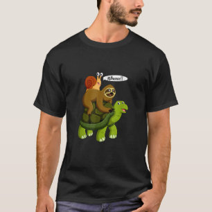 Camiseta Caracol Andando Uma Tartaruga Andando Uma Lama Qua