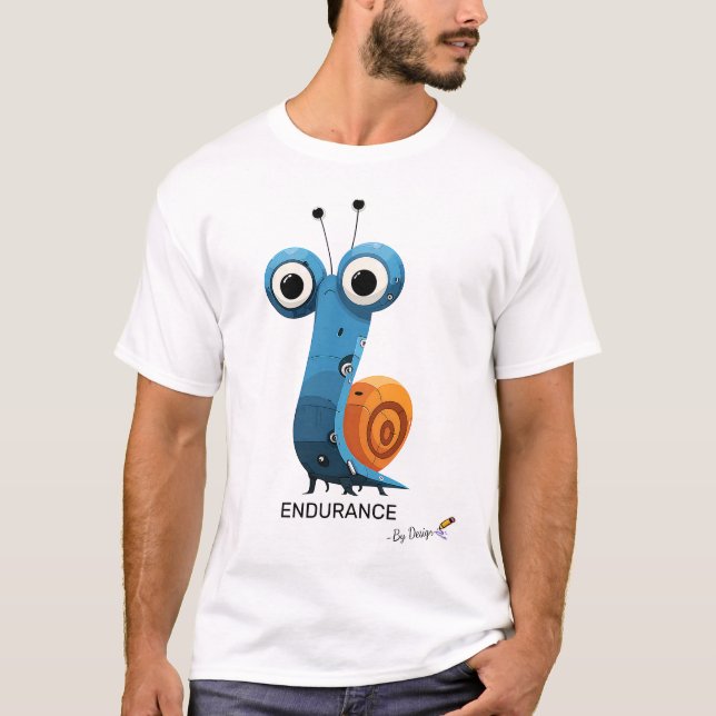 Camiseta Caracol Azul | RESISTÊNCIA - Por Design | Único (Frente)