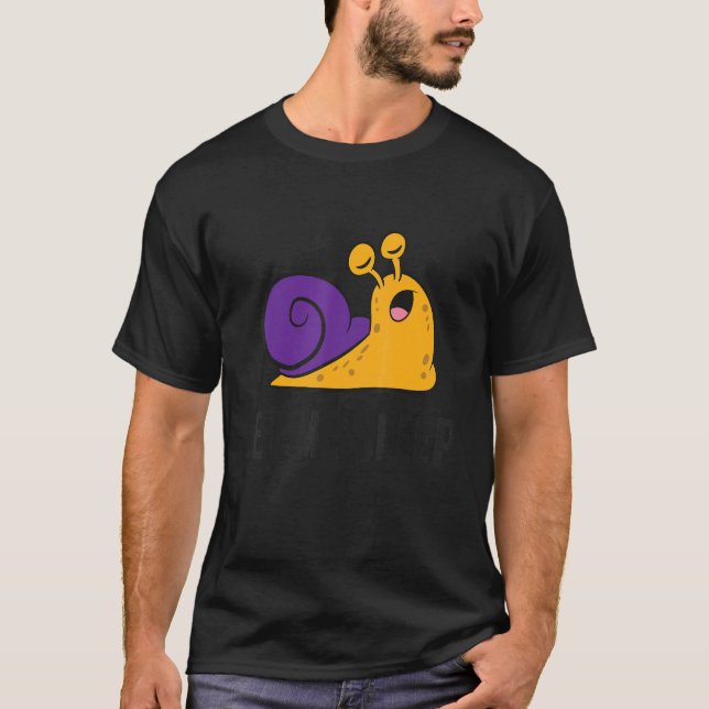 Camiseta Caracol Cansado Deixe-me dormir Caracol Pajama (Frente)