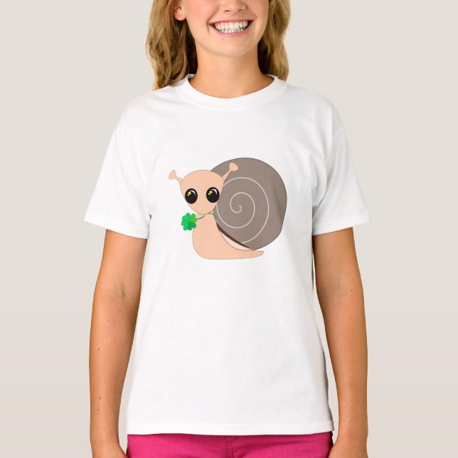 Camiseta Caracol com T-Shirt do Clover Kid (Frente)