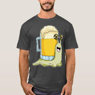 Camiseta Caracol com Vidro de Cerveja