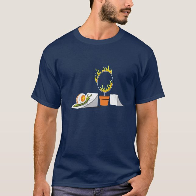 Camiseta Caracol contra o anel de fogo (Frente)