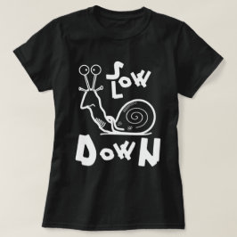 Camiseta Caracol de desenho animado engraçado e legal