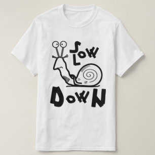 Camiseta Caracol de Desenho Animado Engraçado e Legal