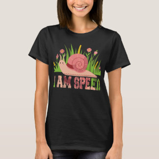 Camiseta Caracol de jardim eu sou velocidade Humor sarcásti