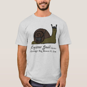 Camiseta Caracol do hipster - T claro