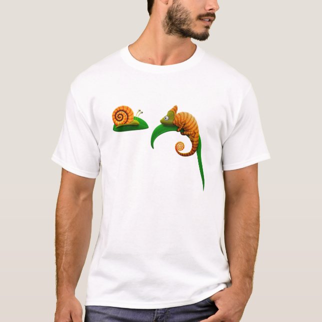 Camiseta Caracol e camaleão (Frente)