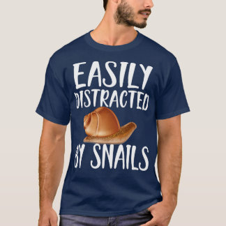 Camiseta Caracol facilmente distraído por caracóis