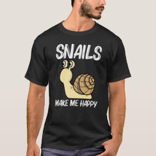 Camiseta Caracol Fofo Para Homens Mulheres Caracol Terrestr