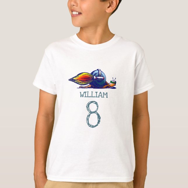 Camiseta Caracol Foguete de Corrida (Frente)