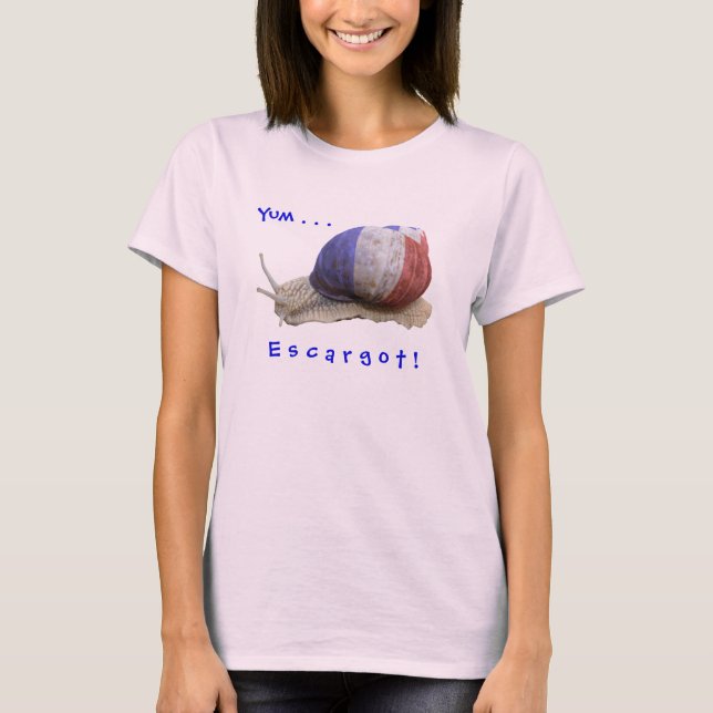 Camiseta caracol francês, Yum. . E s c a r g o t! (Frente)
