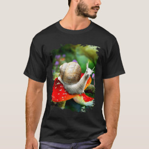 Camiseta Caracol Lhama Em Cogumelo