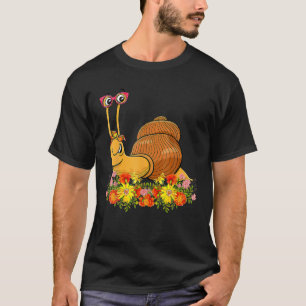 Camiseta Caracol Mãe Bonita Arco-Caracol Flores Feliz Mãe