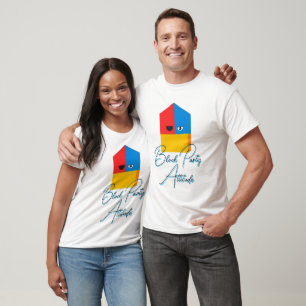 Camiseta Caractere de Casa de Bloqueio Colorida