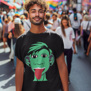 Camiseta Caractere de comédia de Cara engraçada com meia Al