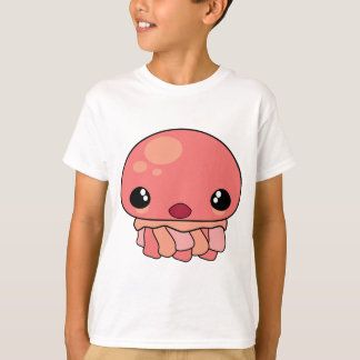 Camiseta Caractere de medusa rosa-branca Kawaii