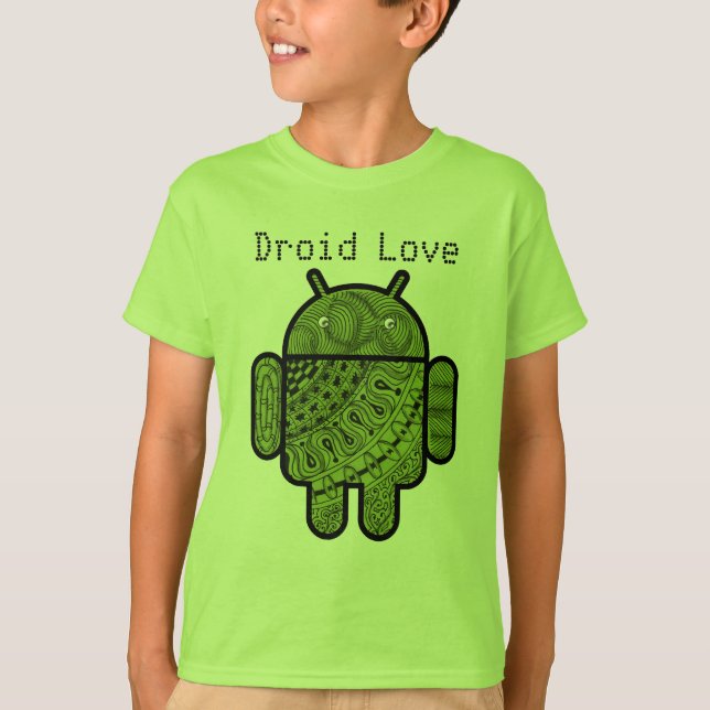 Camiseta Caractere de porta Pancho para robô Android™ (Frente)