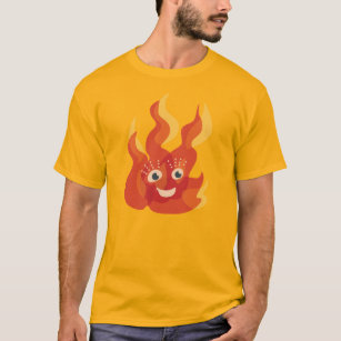 Camiseta Caractere do Cachorro do Flame de Fogo