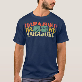Camiseta Caractere Kanji Japonês Harajuku Japonês Vint