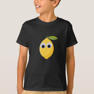 Camiseta Caractere Limão Bonito com Olhos Googados