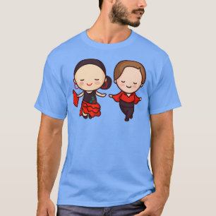 Camiseta Caracteres de Casal do Dançarino Flamenco Cute