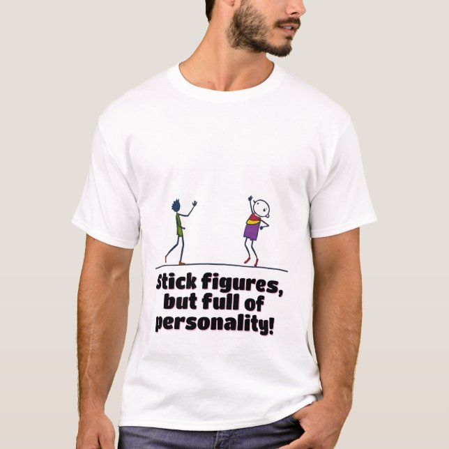 Camiseta Caracteres de Figura do Playful Stick (Frente)