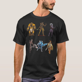 Camiseta Caracteres de início Gloomhaven Design de pixel - 