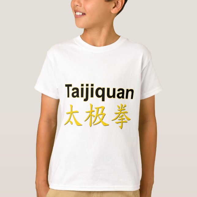 Camiseta Caracteres do Dourado Taijiquan Tai Chi Chuan (Frente)