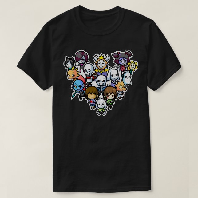 Camiseta Caracteres Subtalados Chibi  (Frente do Design)