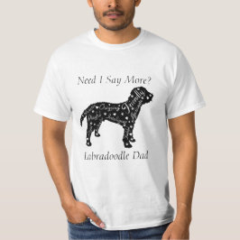 Camiseta Características de Labradoodle Mãe/Pai Preciso Diz