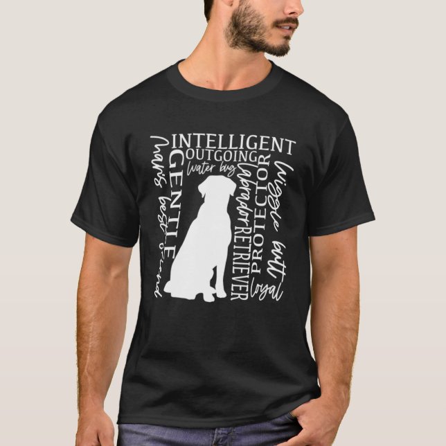 Camiseta Características do Labrador Retriever Lab Vida do  (Frente)