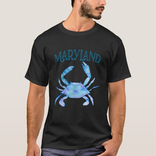 Camiseta Caranguejo Azul Da Baía De Chesapeake De Maryland  (Frente)
